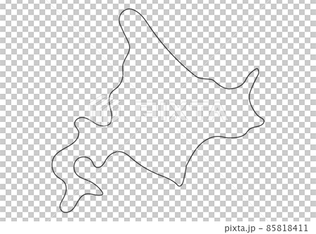 ゆるい北海道の線画 85818411
