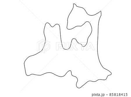 ゆるい青森県の線画