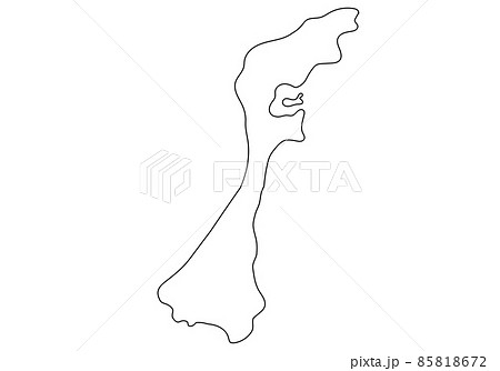 ゆるい石川県の線画