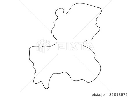 ゆるい岐阜県の線画