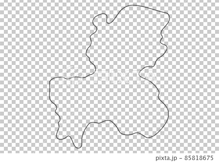 ゆるい岐阜県の線画 ゆるい岐阜県の線画 85818675