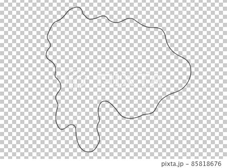 ゆるい山梨県の線画 ゆるい山梨県の線画 85818676