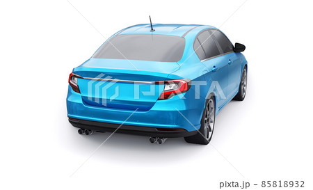 Compact Sports car Family Sedan 3d illustration. Compact Sports car Family Sedan 3d illustration. 85818932