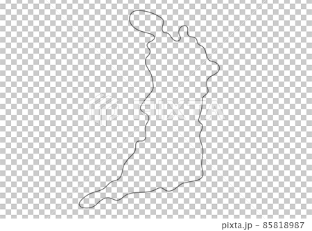 Loose line drawing of Osaka prefecture 85818987