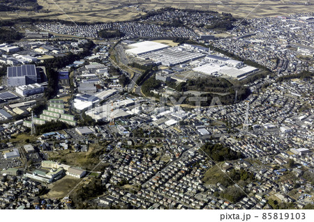 千葉県佐倉市石川付近を空撮 千葉県佐倉市石川付近を空撮 85819103