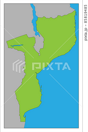 モザンビークの地図です。