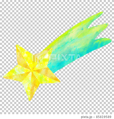 Star shooting star watercolor hand-painted Star shooting star watercolor hand-painted 85819589