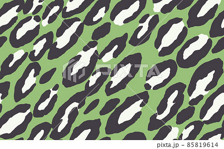 Abstract modern leopard seamless pattern. Animals trendy background. Green decorative vector stock illustration for print, card, postcard, fabric, textile. Modern ornament of stylized skin 85819614
