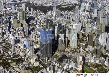 東京都港区麻布台付近を空撮 東京都港区麻布台付近を空撮 85819828