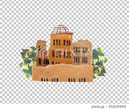 コラージュで作った原爆ドーム コラージュで作った原爆ドーム 85820948