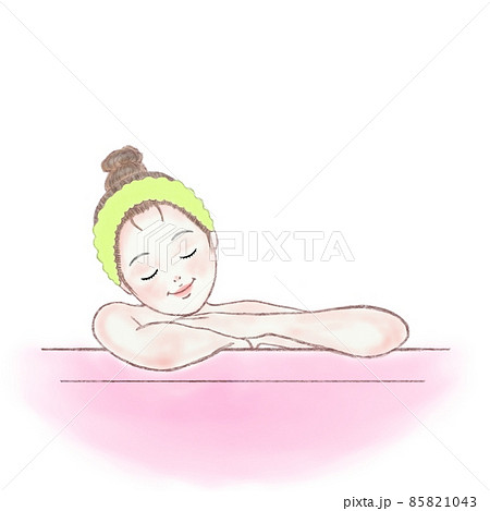 お風呂でくつろぐ女性 お風呂でくつろぐ女性 85821043