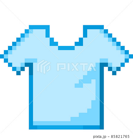 青いTシャツのピクセルイラスト 青いTシャツのピクセルイラスト 85821765
