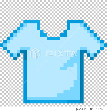 青いTシャツのピクセルイラスト 青いTシャツのピクセルイラスト 85821765
