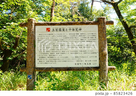少林寺　ショウリンジ　寺　看板　五百羅漢　石像　千体荒神碑　文殊菩薩札所　武州寄居十二支卯年 85823426