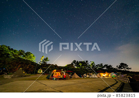 夜の枕崎火之神公園 キャンプ場 夜の枕崎火之神公園 キャンプ場 85823815