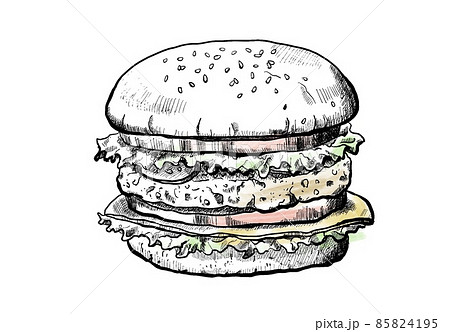 チーズバーガー（カラー） 85824195