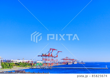 【東京の都市風景】東京国際クルーズターミナルからお台場の街並み 85825674