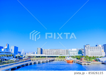 【東京の都市風景】東京国際クルーズターミナルからお台場の街並み 85826135