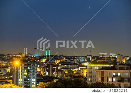 planet mars at opposition as seen from highly light polluted Istanbul 85826211