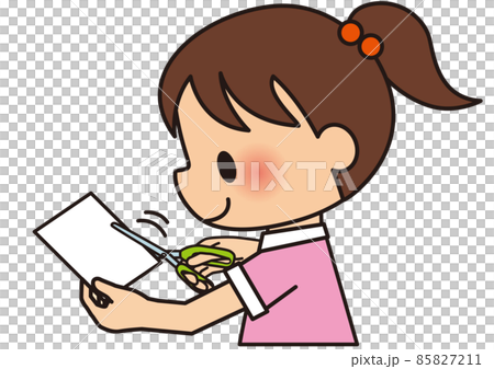 使用剪刀的孩子 85827211