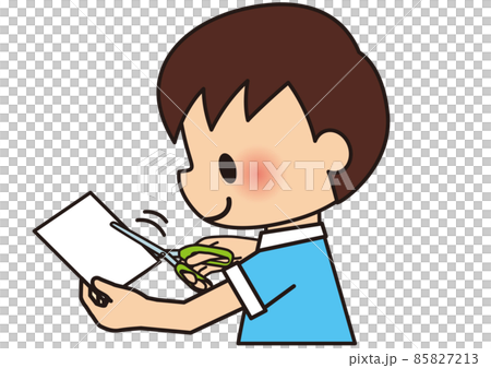 Child who uses scissors 85827213