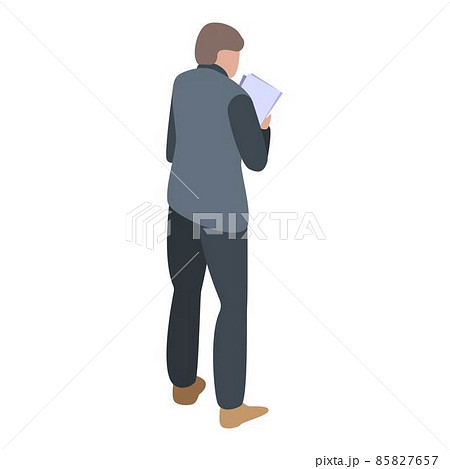 Reading man icon, isometric style 85827657