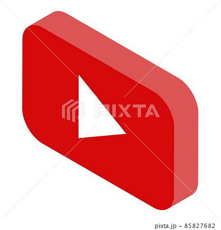 Youtube icon, isometric style Youtube icon, isometric style 85827682
