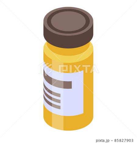 Pill glass jar icon, isometric style 85827903