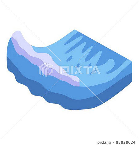 Tsunami wave icon, isometric style 85828024