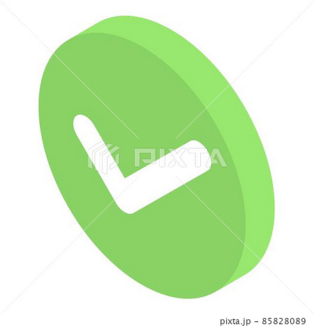Approved sign icon, isometric style 85828089