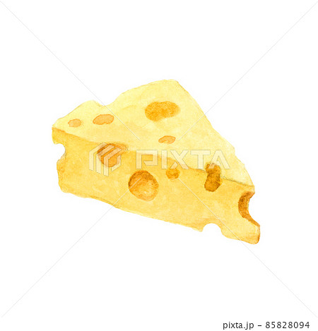 チーズの水彩イラストのイラスト素材 チーズの水彩イラストのイラスト素材