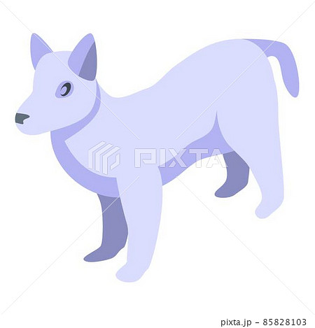 White dog icon, isometric style White dog icon, isometric style 85828103