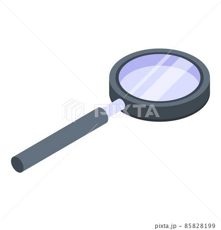 Eye magnifier icon, isometric style Eye magnifier icon, isometric style 85828199