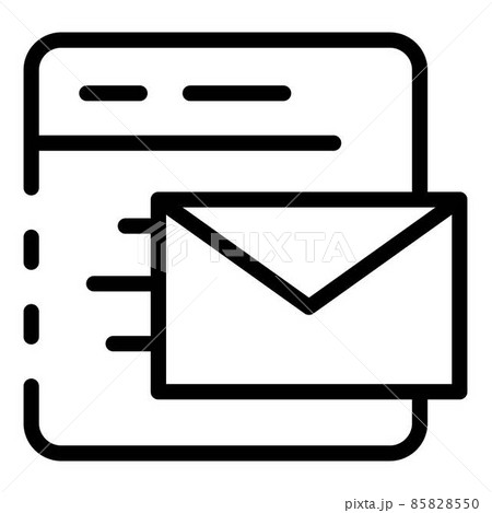 Email web application icon, outline style Email web application icon, outline style 85828550