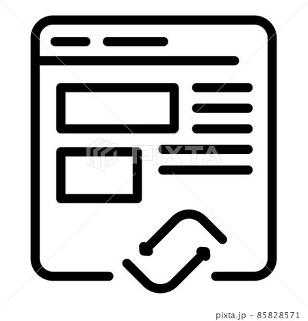 Social network application icon, outline style 85828571