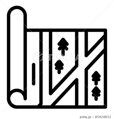 Paper map icon, outline style 85828652