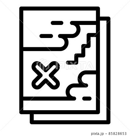 Road guide icon, outline style 85828653