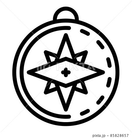 Wind rose compass icon, outline style 85828657