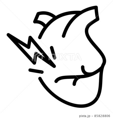 Heart attack icon, outline style Heart attack icon, outline style 85828806