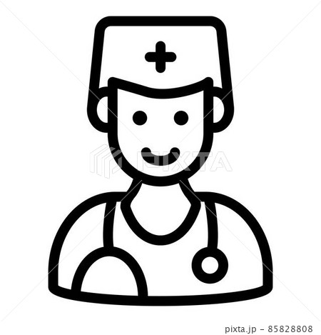 Cardiologist icon, outline style Cardiologist icon, outline style 85828808