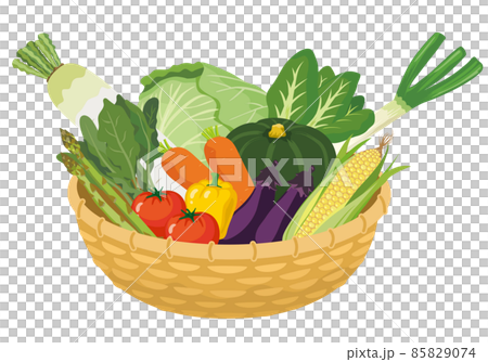 Vegetables in a basket 85829074
