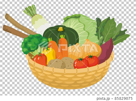 Vegetables in a basket 85829075