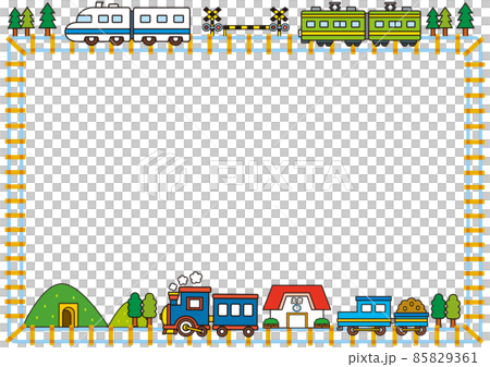Cute vehicle train train Shinkansen frame 85829361