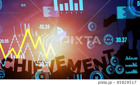 Achievement and Business Goal Success conceptual . Achievement and Business Goal Success conceptual . 85829517
