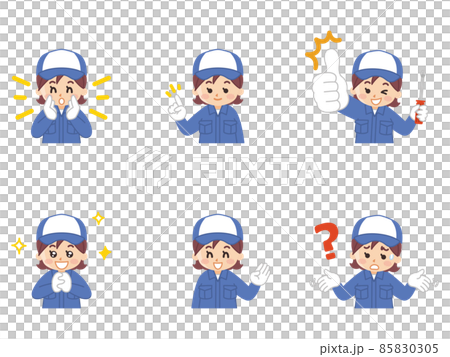 汽車修理工女性姿態 85830305