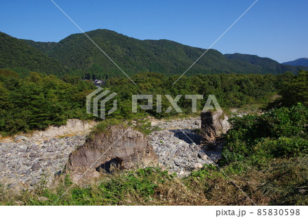 手取川 めおと岩 白山手取川ジオパーク 手取川 めおと岩 白山手取川ジオパーク 85830598