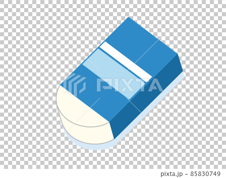 シンプルな消しゴムのイラストのイラスト素材