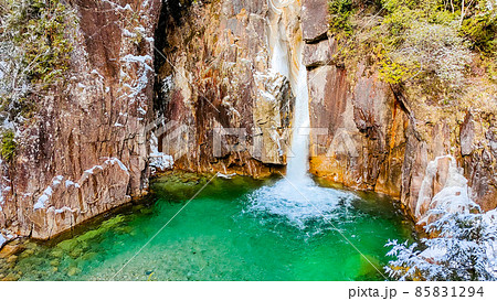 冬の柿其渓谷:牛ヶ滝  冬の柿其渓谷:牛ヶ滝  85831294