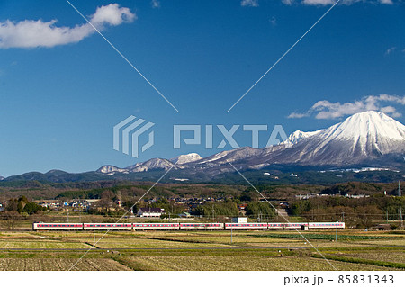 雄大な大山を見ながら 85831343