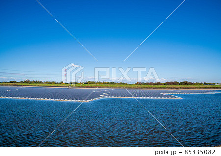 メガソーラーパネル発電 太陽光発電システム 梅ノ木古凍貯水池 川島町 メガソーラーパネル発電 太陽光発電システム 梅ノ木古凍貯水池 川島町 85835082